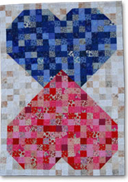 Download the Two Hearts in Love Quilt Pattern